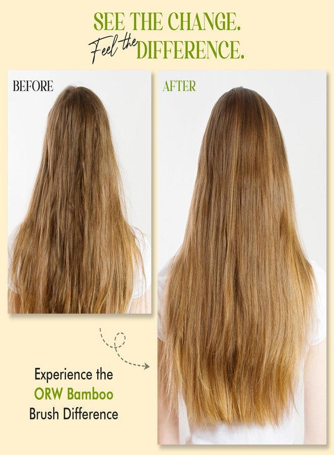 ORW OREN'S Bamboo Hair Brush for Hair Growth - Bamboo Bristle Detangler Paddle Brush, Scalp Stimulation – Natural, Sustainable Hair Care for Women, Men & Kids - Narrow - Image 5